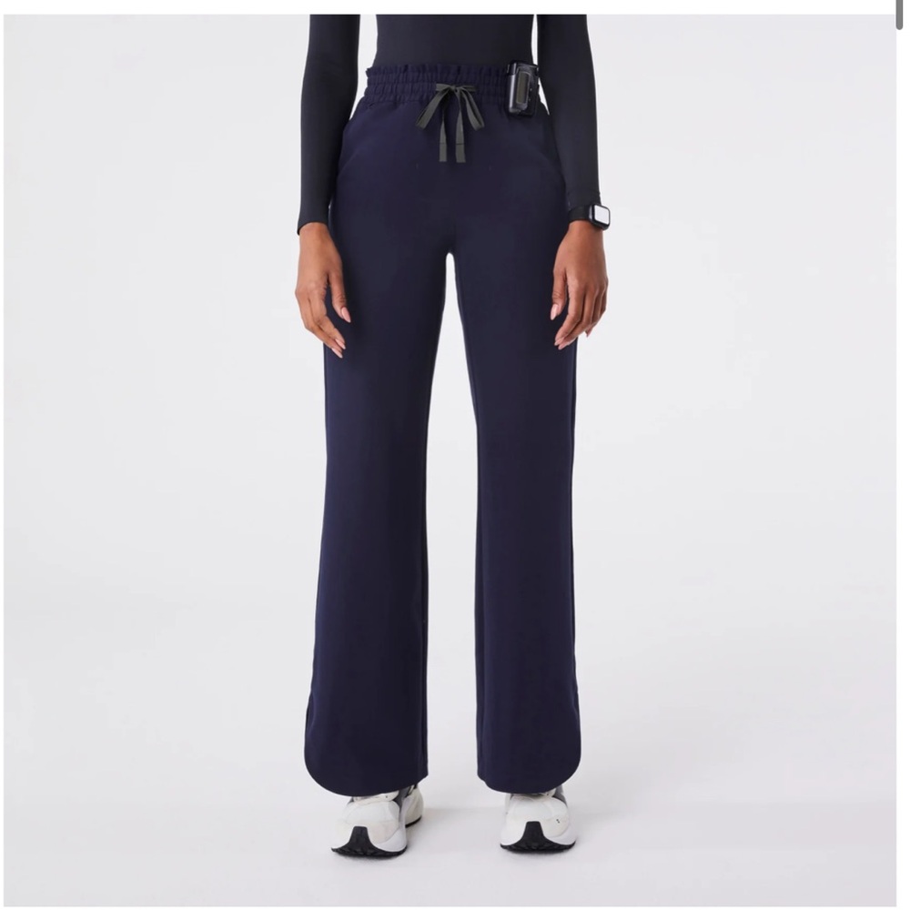 FIGS Women's Navy Flare Scrub Pants Marseille Style